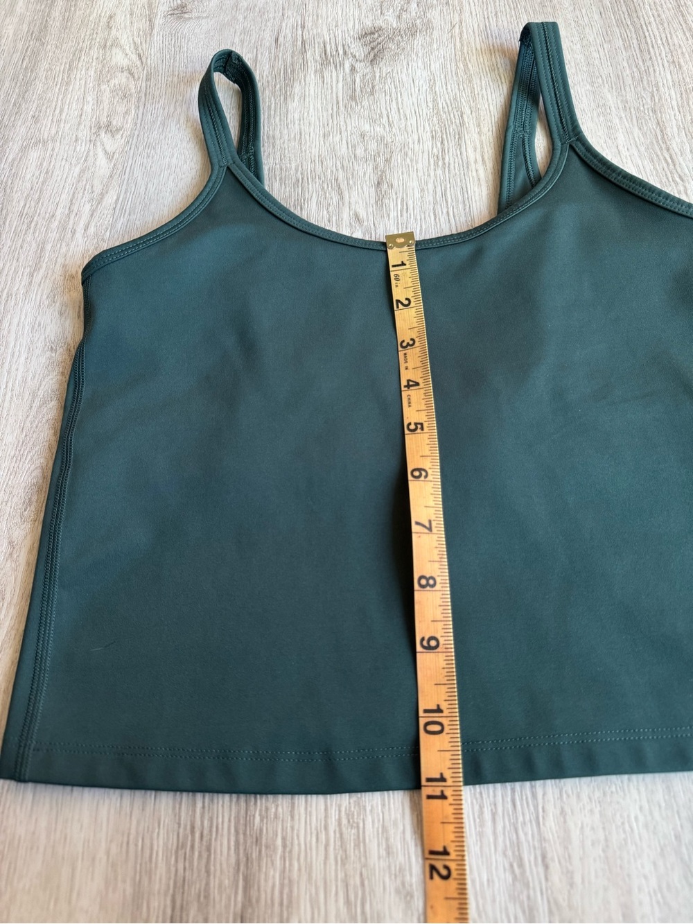 Girlfriend Collective Olive Army Green Gemma Scoop Cropped Tank Top Sports Bra M - Picture 8 of 8